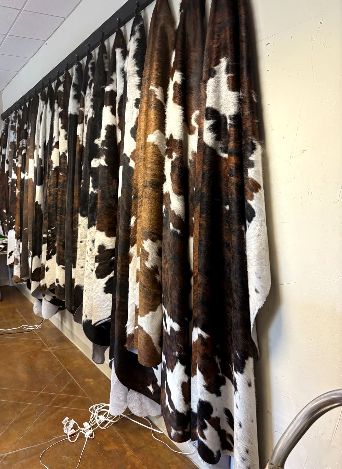 A wall of hides