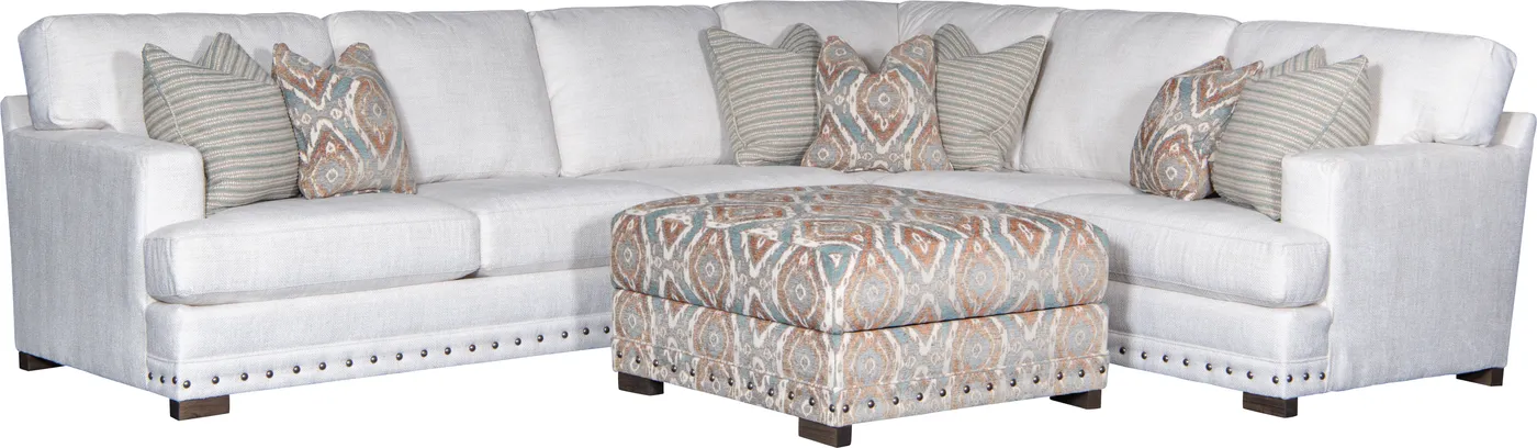 Sectional in Refresh Pearl fabric