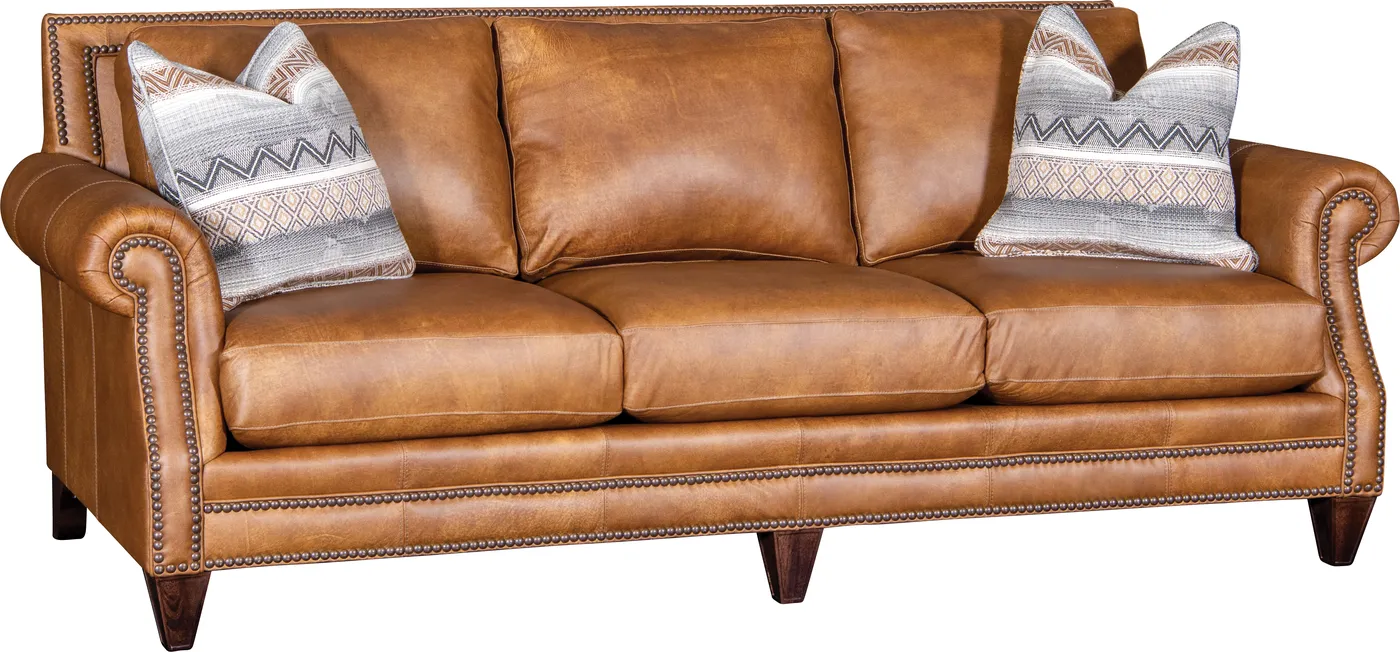 Sofa in Running Wyld Gentle Fawn leather