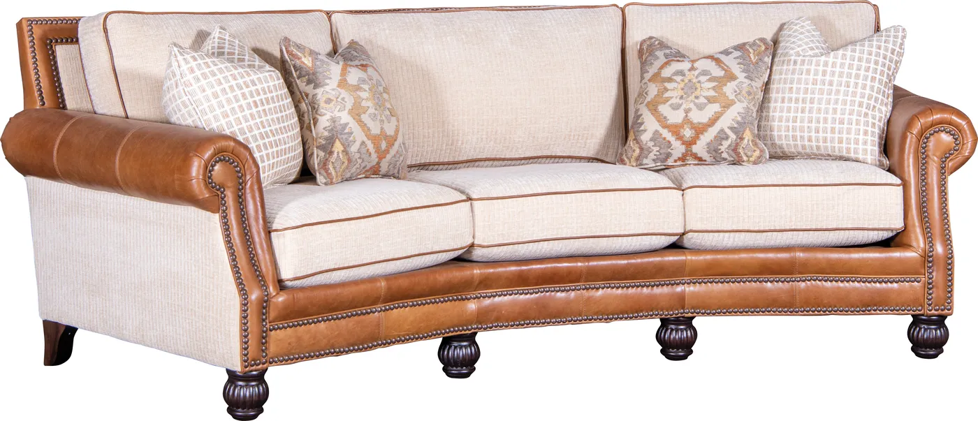 Conversational Sofa in Lift Flax leather