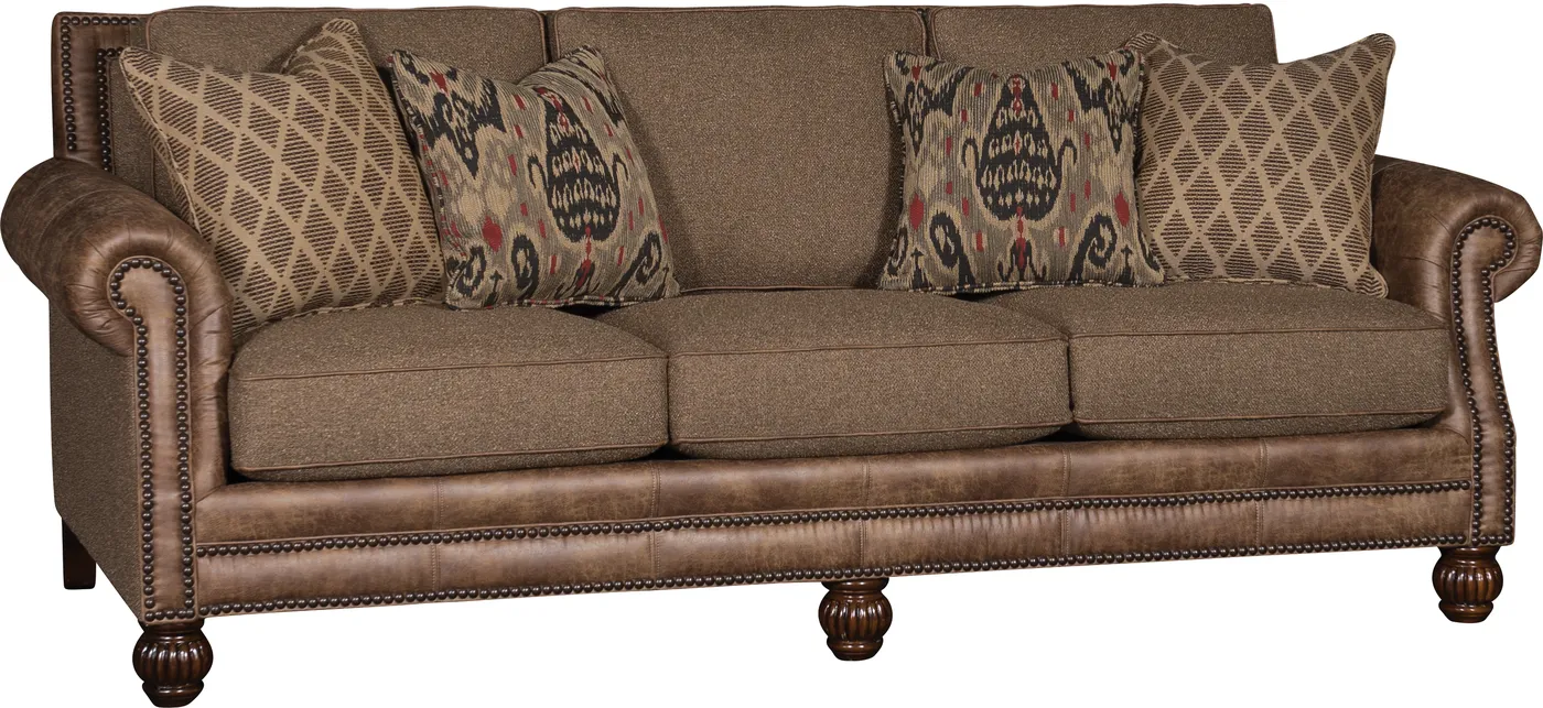 Sofa in Fino Brownstone leather