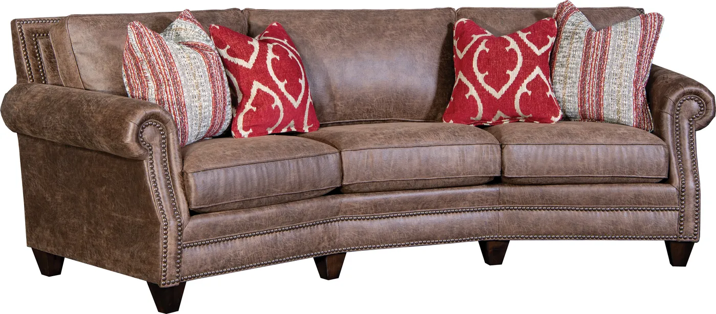 Conversational Sofa in Northwest Whiskey fabric