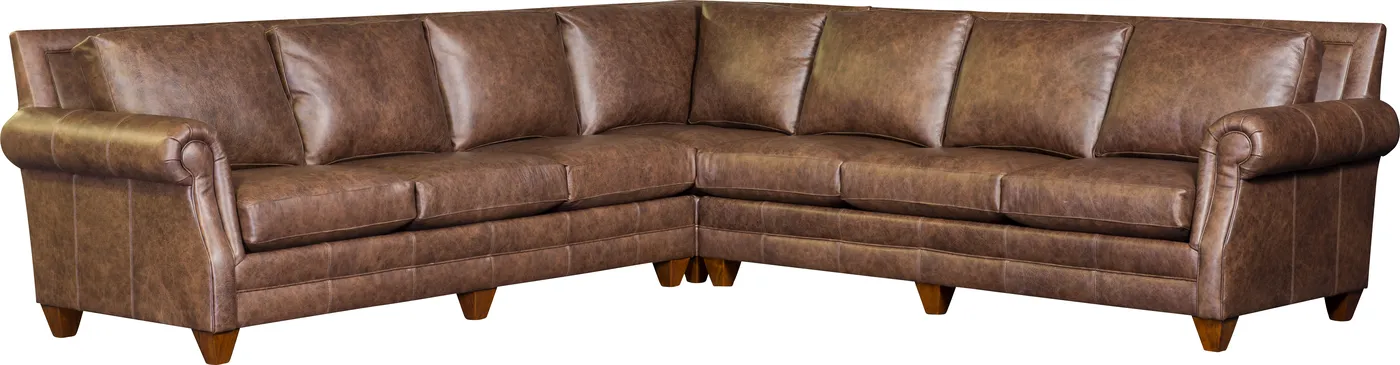 Sectional in Untouchable Bandwagon leather