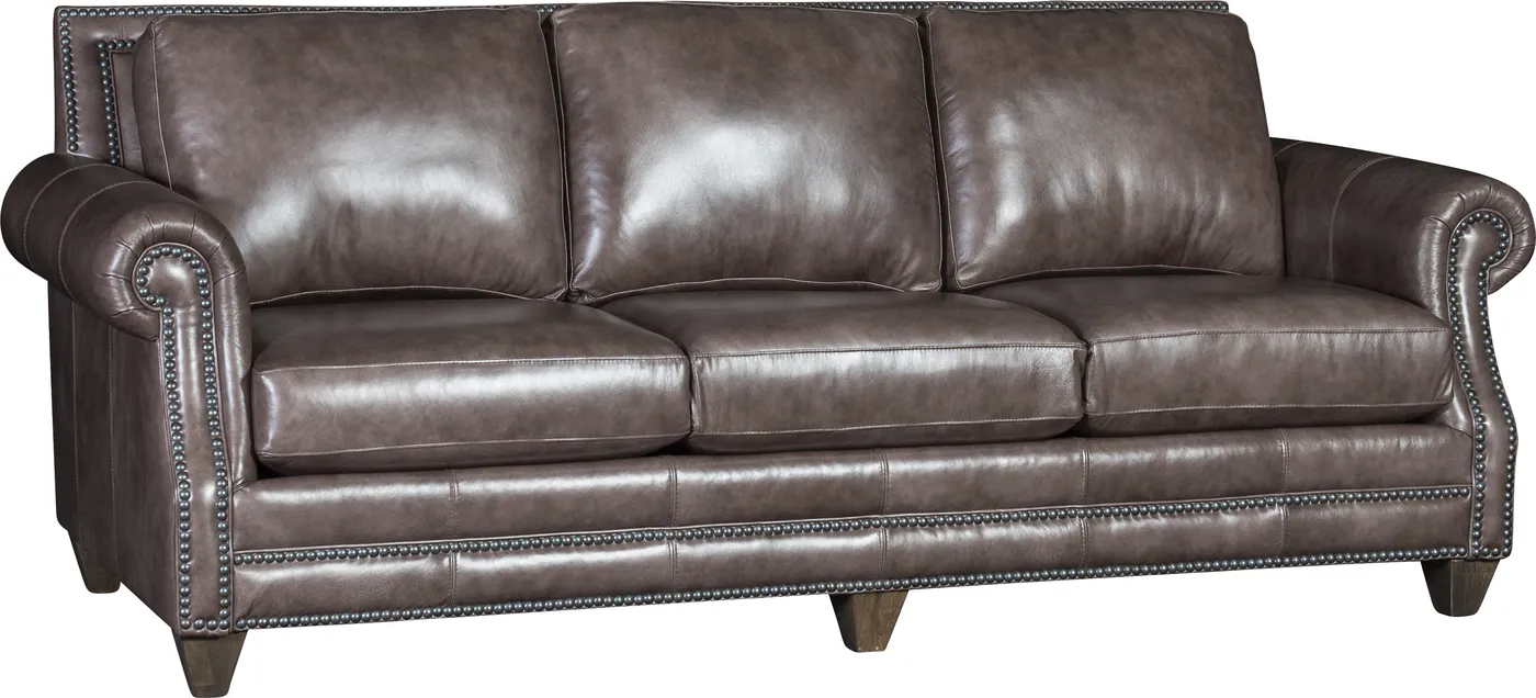 Sofa in Heirloom Skipping Stone leather