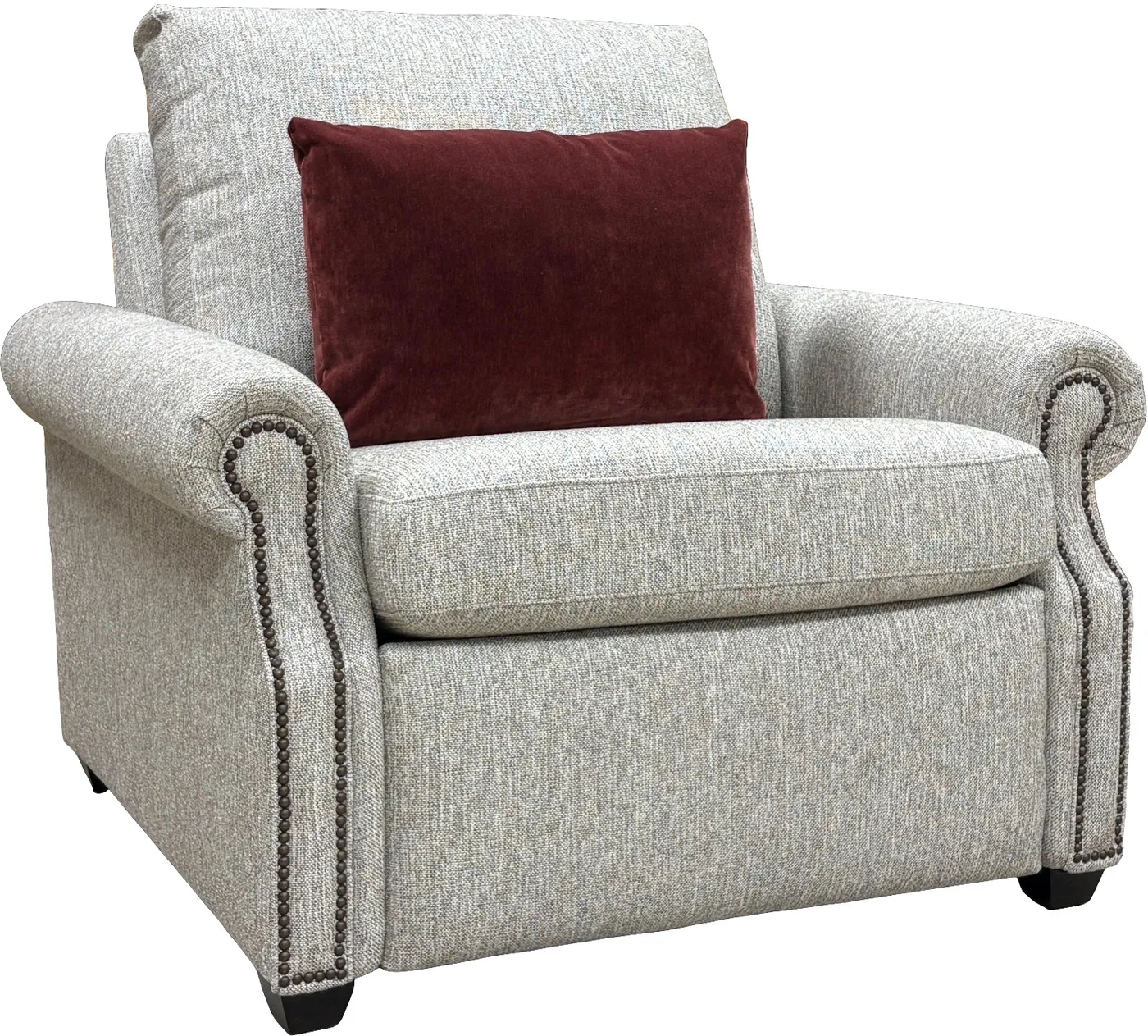 Recliner in Donegal Tweed Opal fabric
